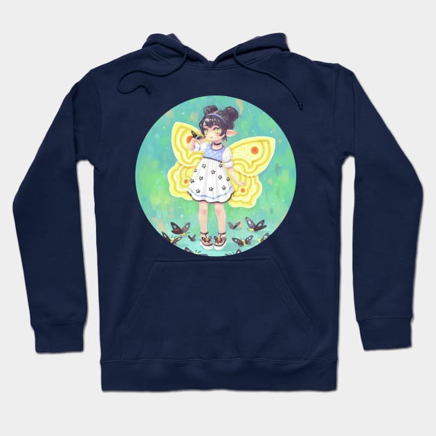 Butterfly Girl Hoodie by Freeminds